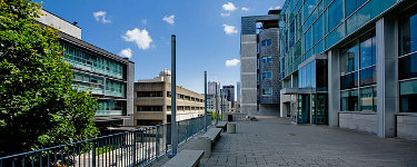 The Trottier building (left) in Tomlinson Square research hub. ©
Claudio Calligaris