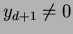 $ y_{d+1}\neq 0$