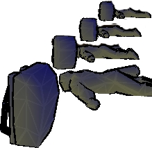 Creases that fade with distance