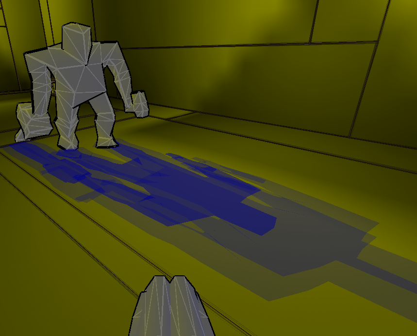 large offset for dramatic effect.