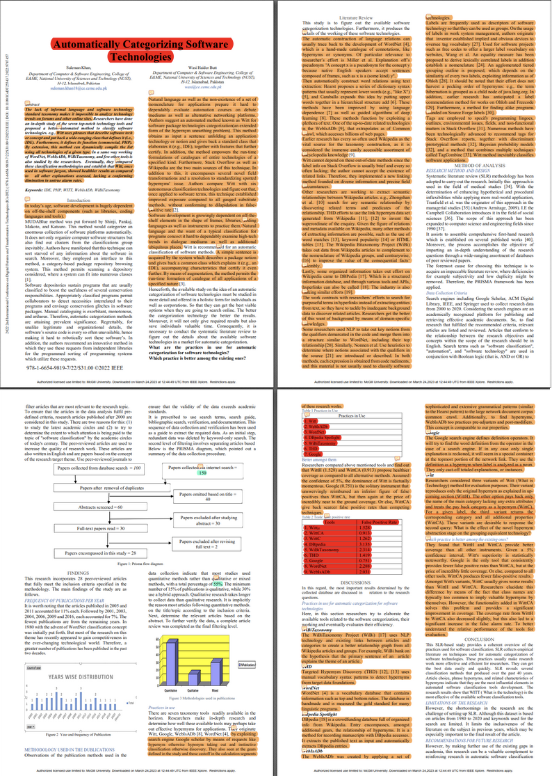 Annotated view of Khan and Butt's ICoDT2 article with paragraphs copied from Nassif et al.'s TSE article highlighted in orange (paraphrased) and red (verbatim).
