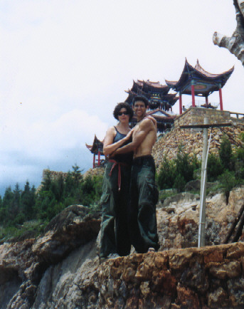 Guanyin temple on the other side of the lake