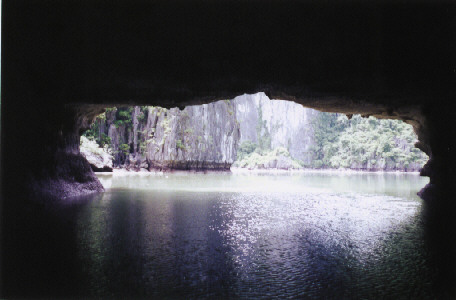 Inside the water tunnel