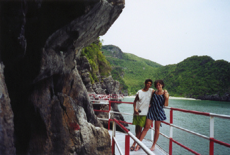 Walking along the cliff