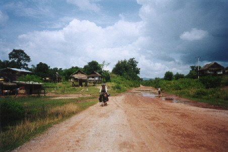Stilted homes in Lao villages