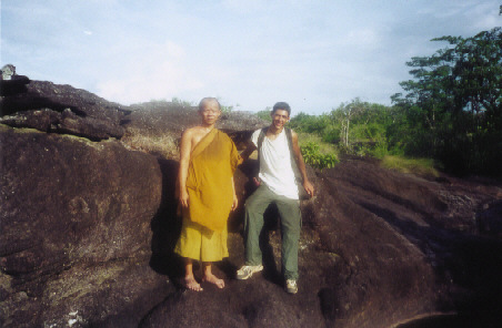 My monk friend and I on the top plateau.