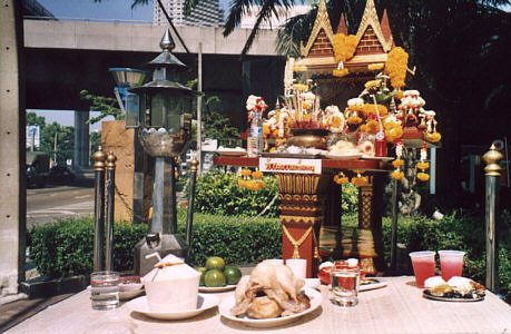 Altar with offerings