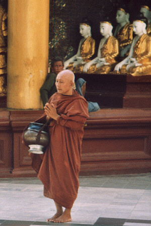 Praying monk