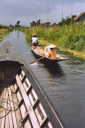 One of the canals leading onto Inle lake