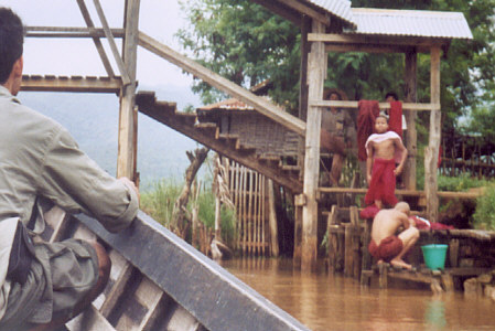 Monks washing