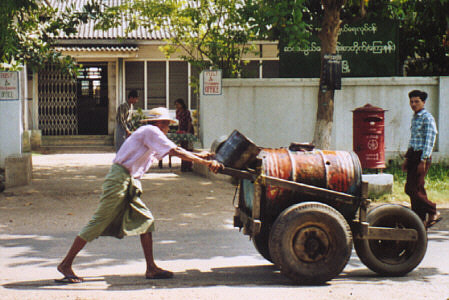 Water transport from the Irrawaddy to town