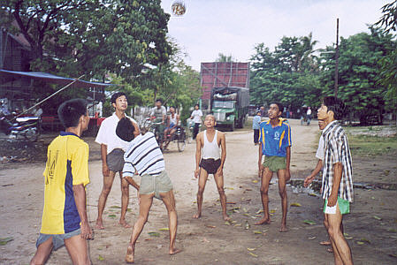 Playing caneball